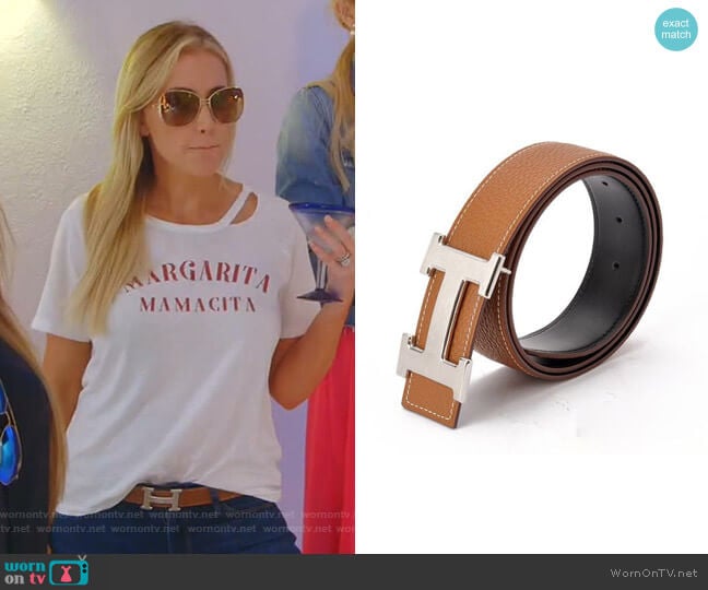 H Belt by Hermes worn by Stephanie Hollman  on The Real Housewives of Dallas