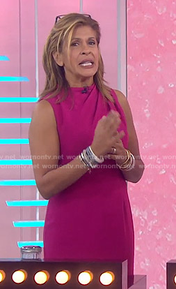 Hoda’s pink gathered dress on Today