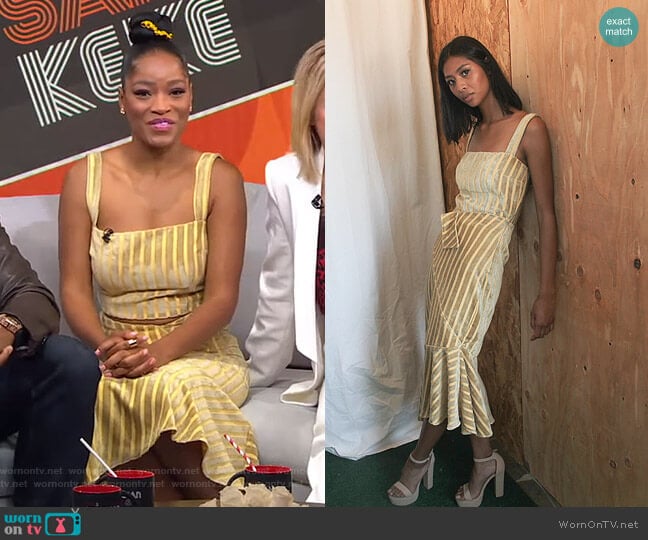 Italy Velvet Suede Crop and Assymetrical Skirt by Izayla worn by Keke Palmer on Good Morning America