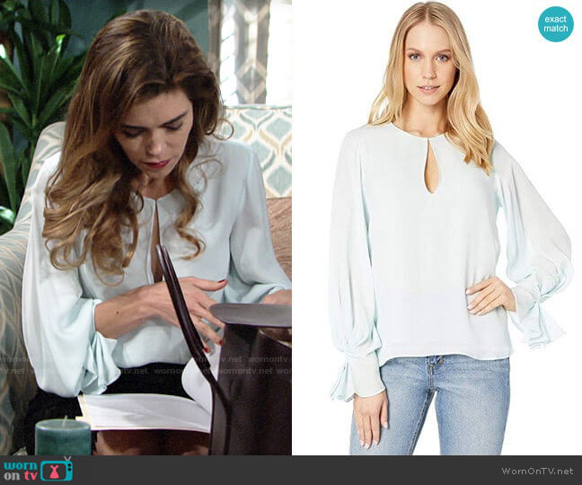 Joie Abekwa Top worn by Victoria Newman (Amelia Heinle) on The Young and the Restless