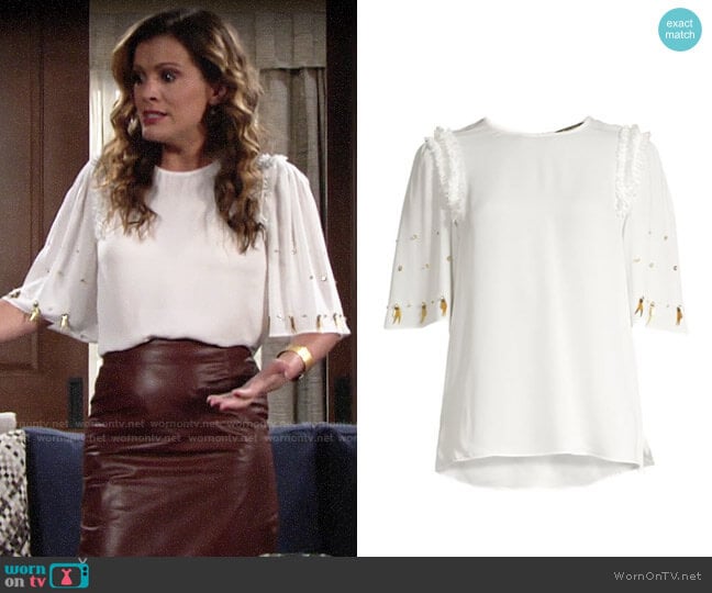 Kobi Halperin Krissy Top worn by Chelsea Lawson (Melissa Claire Egan) on The Young and the Restless