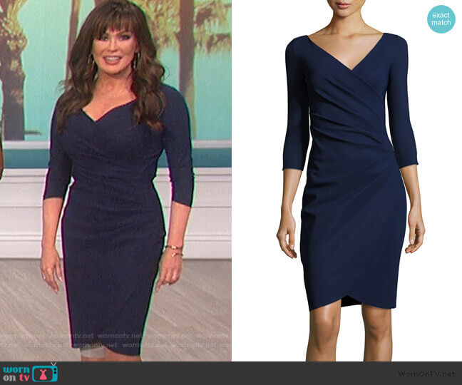 Emertiene 3/4 Sleeve Wrap Dress by La Petite Robe di Chiara Boni worn by Marie Osmond on The Talk