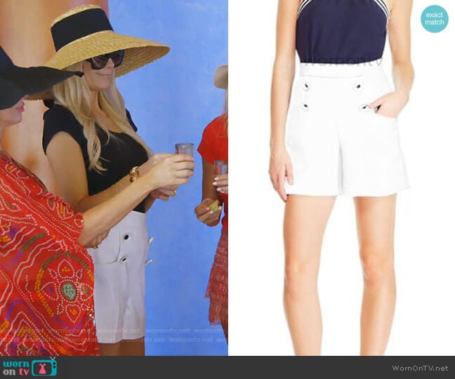 Stretch Canvas Shorts by Lela Rose worn by Kameron Westcott on The Real Housewives of Dallas