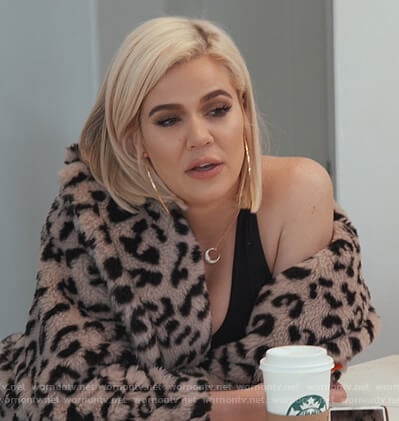 Khloe’s leopard fur coat on Keeping Up with the Kardashians