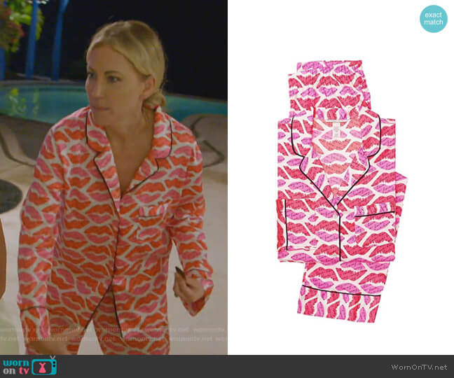 The Afterhours Satin Pajama Set by Victoria's Secret worn by Stephanie Hollman on The Real Housewives of Dallas