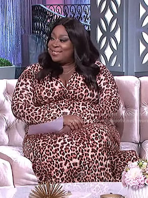 Loni's leopard print maxi dress on The Real