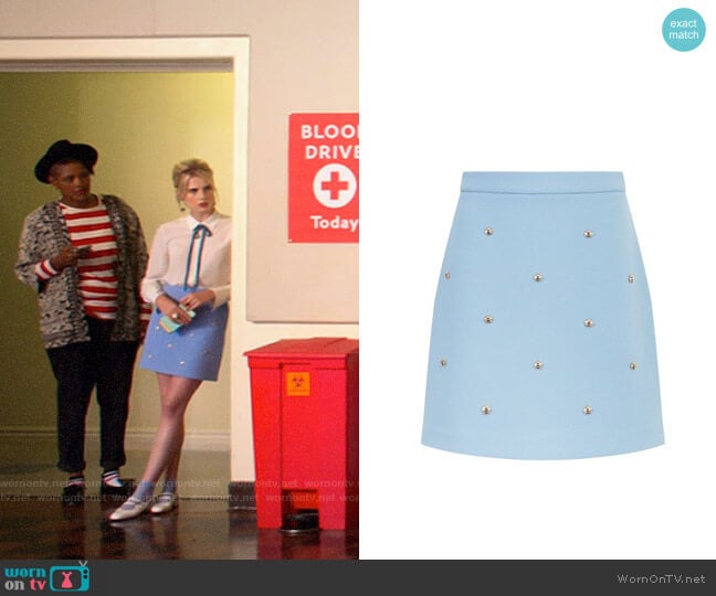 Maje Bee Embellished Skirt worn by Astrid (Lucy Boynton) on The Politician