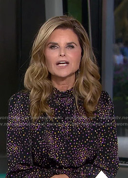 Maria Shriver’s black dotted dress on Today