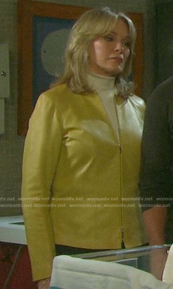 Marlena’s yellow leather jacket on Days of our Lives