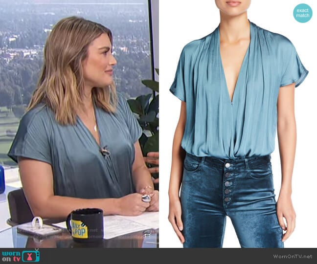 Dijon Shirred Bodysuit by Paige worn by Carissa Loethen Culiner on E! News