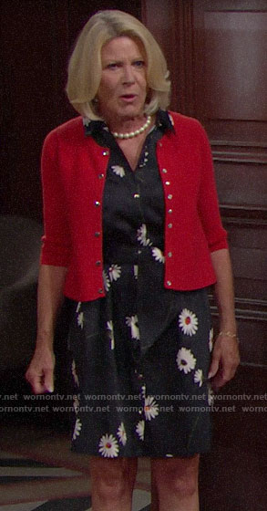 Pam's daisy print shirt dress on The Bold and the Beautiful