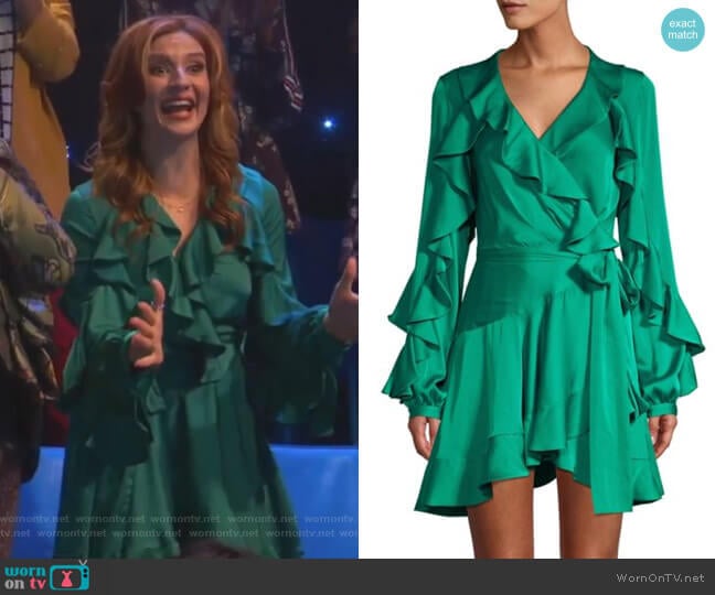 Ruffle Wrap Dress by Patbo worn by Chelsea Grayson (Anneliese van der Pol) on Ravens Home