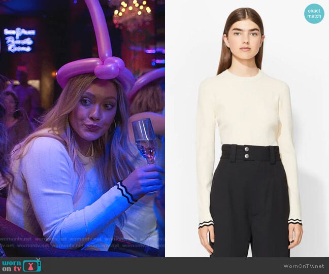 Zig Zag Knit Top by Proenza Schouler worn by Kelsey Peters (Hilary Duff) on Younger