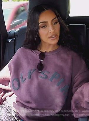 Kim’s Holy Spirit dye sweater on Keeping Up with the Kardashians