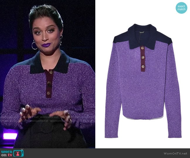 Rachel Comey Collins Top worn by Lilly Singh on A Little Late with Lilly Singh