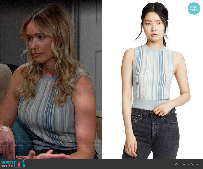 Rag & Bone Lissa Tank worn by Flo Fulton (Katrina Bowden) on The Bold and the Beautiful