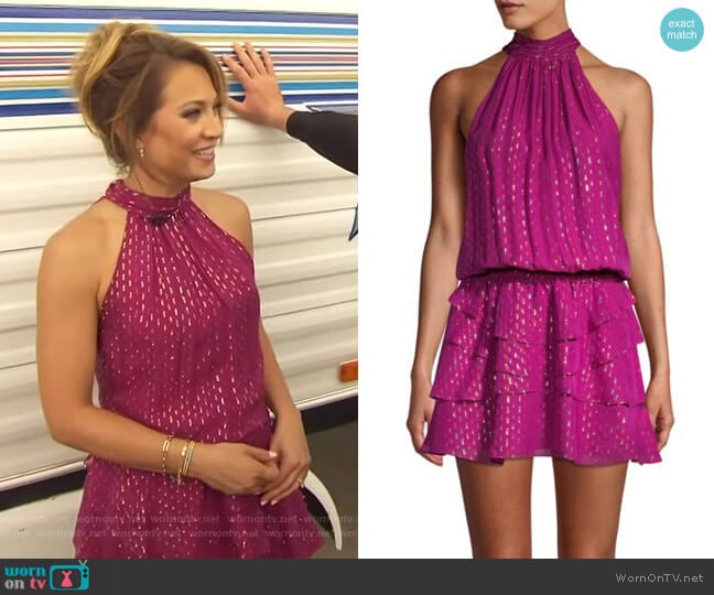 Christina Halterneck Mini Dress by Ramy Brook worn by Ginger Zee on Good Morning America