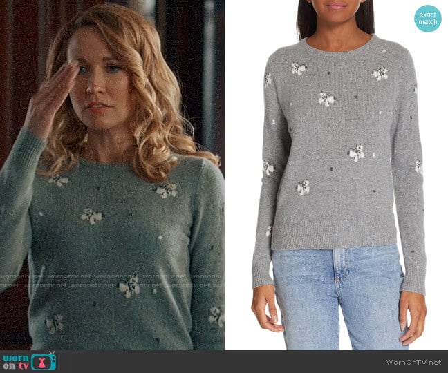 La Vie Rebecca Taylor Butterfly Wool Blend Sweater worn by Ginny (Anna Camp) on Perfect Harmony