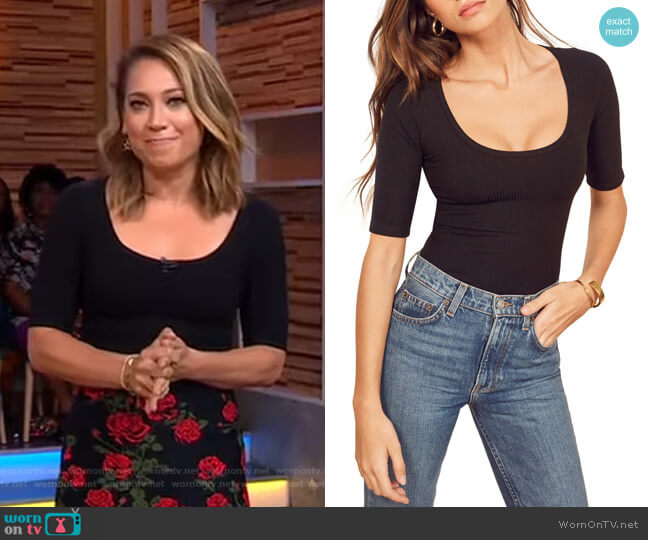 Delia Top by Reformation worn by Ginger Zee  on Good Morning America