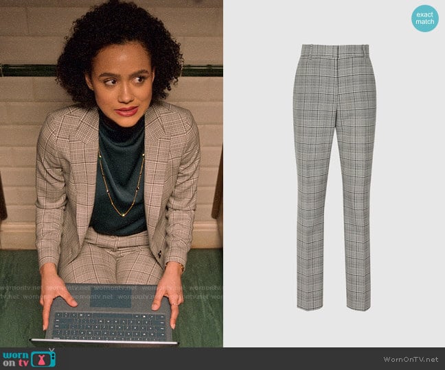 Maya’s plaid pants on Four Weddings and a Funeral