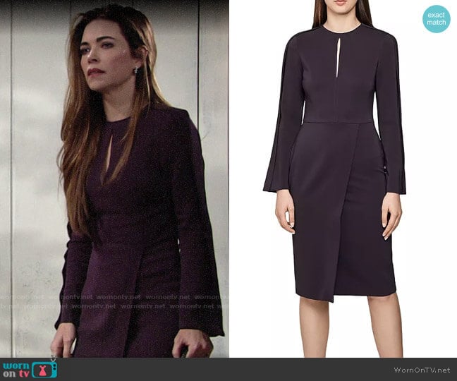 Reiss Anouk Dress worn by Victoria Newman (Amelia Heinle) on The Young and the Restless