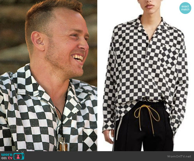 Rhude Checkerboard Cotton Plain Weave Shirt worn by Spencer Pratt  on The Hills New Beginnings