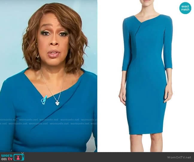 WornOnTV: Gayle’s blue asymmetric v-neck dress on CBS This Morning ...