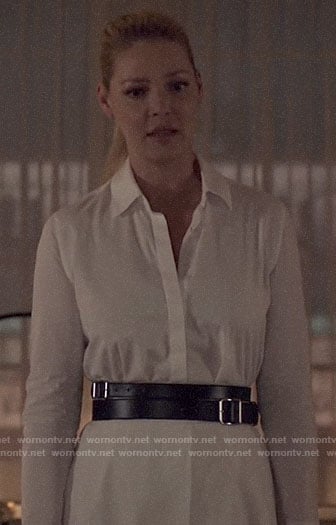 Samantha's white shirtdress on Suits