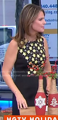 Savannah’s black and yellow floral dress on Today