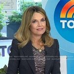Savannah’s black polka dot blazer on Today
