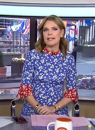 Savannah’s blue and red floral dress on Today