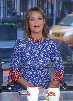 Savannah’s blue and red floral dress on Today