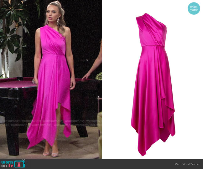 Solace London Marine Dress worn by Abby Newman (Melissa Ordway) on The Young and the Restless