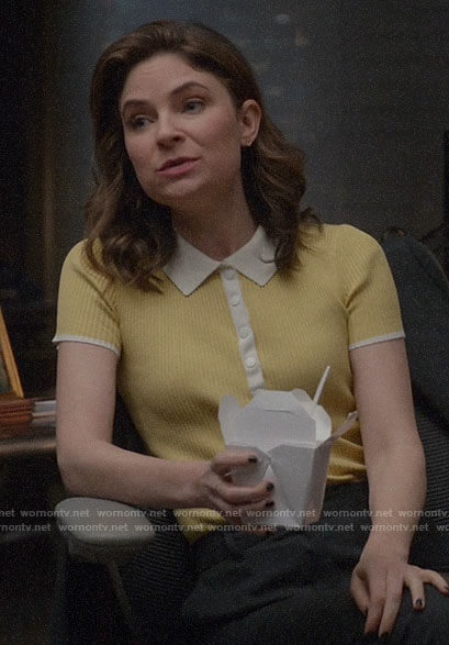 Taylor’s yellow polo top on Bull