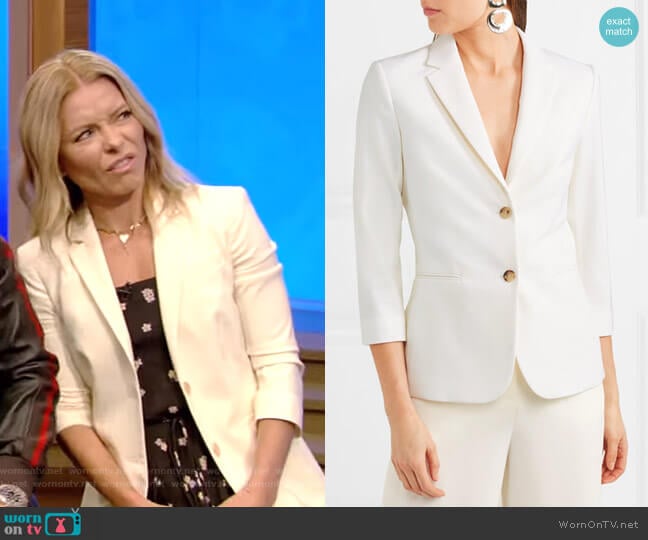 Schoolboy Stretch Blazer by The Row worn by Kelly Ripa on Live with Kelly and Mark