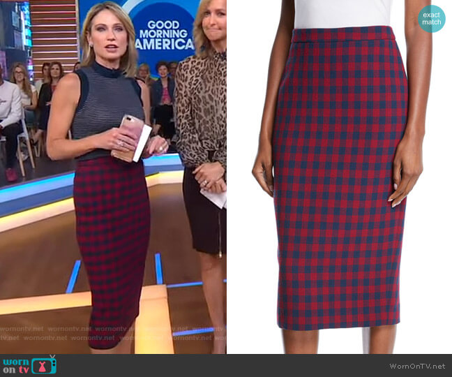 Thea Pencil Skirt by A.L.C. worn by Amy Robach on Good Morning America