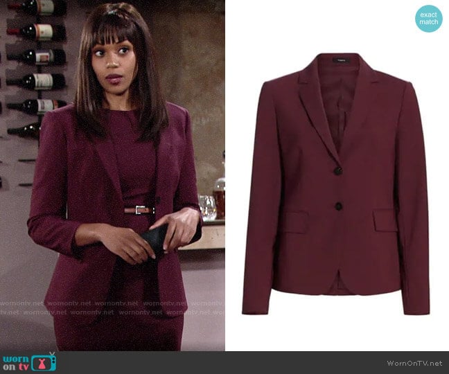 WornOnTV: Amanda’s burgundy sheath dress and blazer on The Young and ...