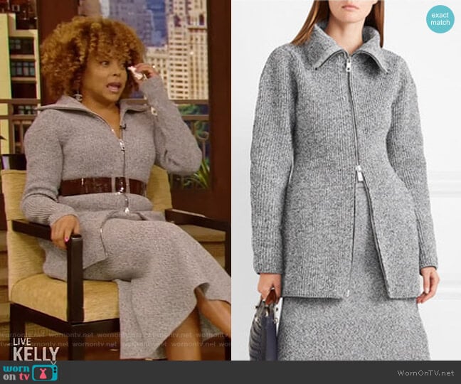 Melange Knitted Jacket by Tibi worn by Taraji P. Henson on Live with Kelly and Ryan