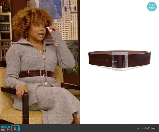 Patent-Leather Waist Belt by Tibi worn by Taraji P. Henson on Live with Kelly and Ryan