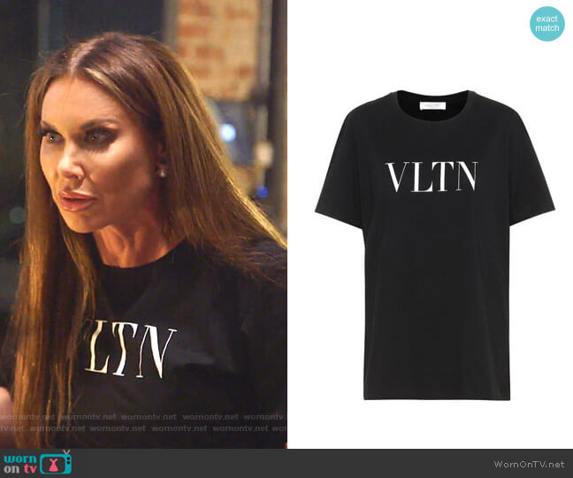 VLTN Cotton T-Shirt by Valentino worn by LeeAnne Locken  on The Real Housewives of Dallas