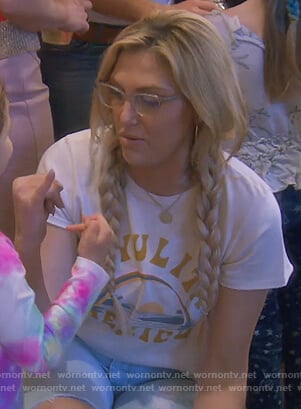 Gina's white Mexico print tee on The Real Housewives of Orange County