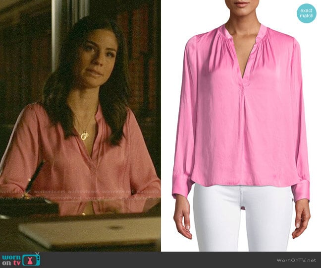 Zadig & Voltaire Tink Blouse worn by Yoli Castillo (Isabel Arraiza) on Pearson