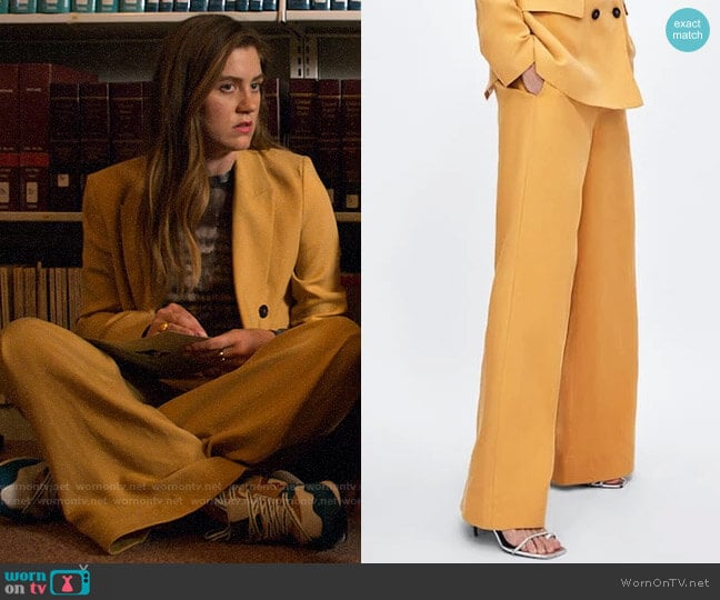 Zara Wide Leg Pants worn by McAfee (Laura Dreyfuss) on The Politician