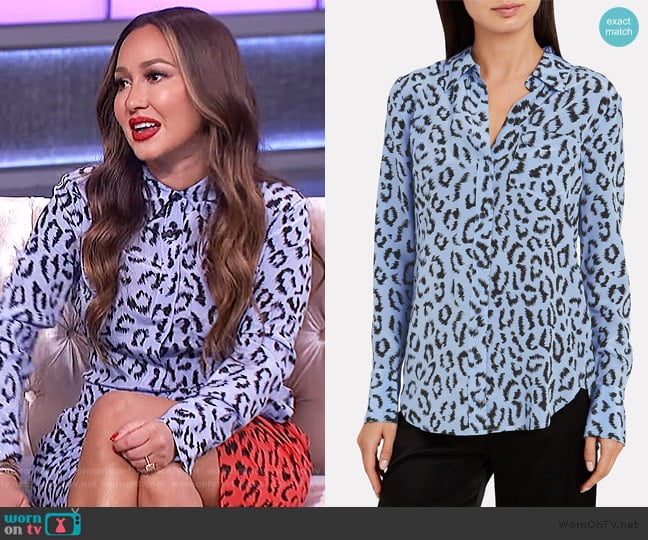 Emerson Leopard Shirt by A.L.C. worn by Adrienne Houghton on The Real