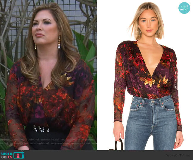 Maren Bodysuit by ASTR The Label worn by Emily Simpson on The Real Housewives of Orange County