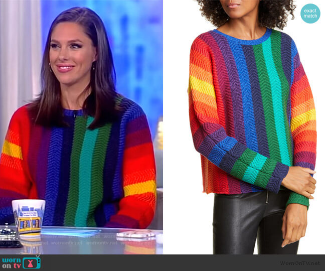 Dessie Stripe Sweater by Alice + Olivia worn by Abby Huntsman  on The View