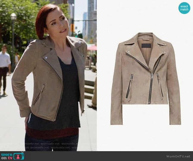 All Saints Dalby Suede Jacket worn by Alex Danvers (Chyler Leigh) on Supergirl