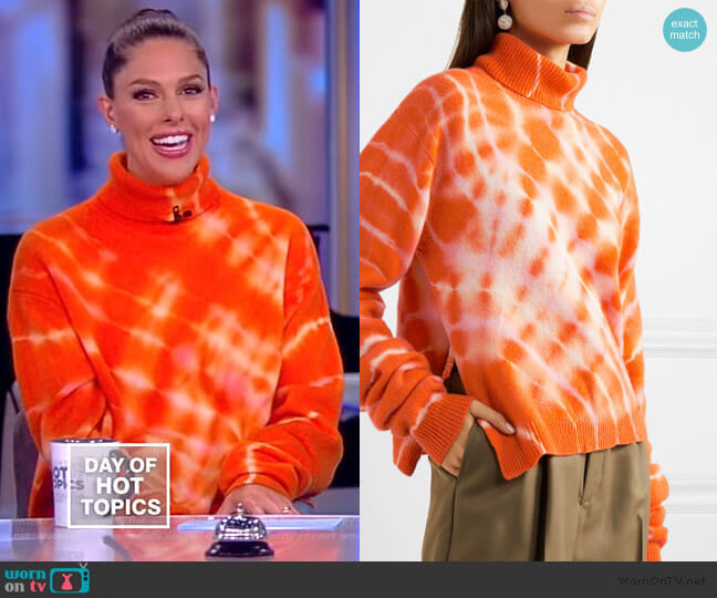 Tie-dyed wool Turtleneck Sweater by Aries worn by Abby Huntsman on The View
