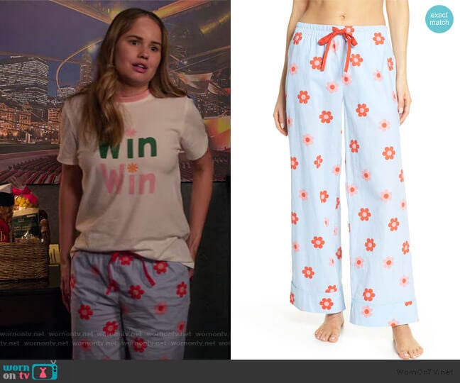 Patty’s floral pajama pants on Insatiable