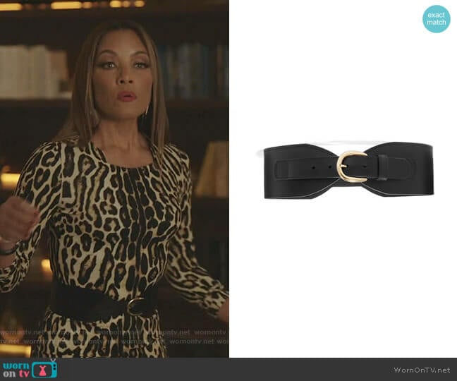 Leather Waist Belt by Black & Brown worn by Dominique Deveraux (Michael Michele) on Dynasty